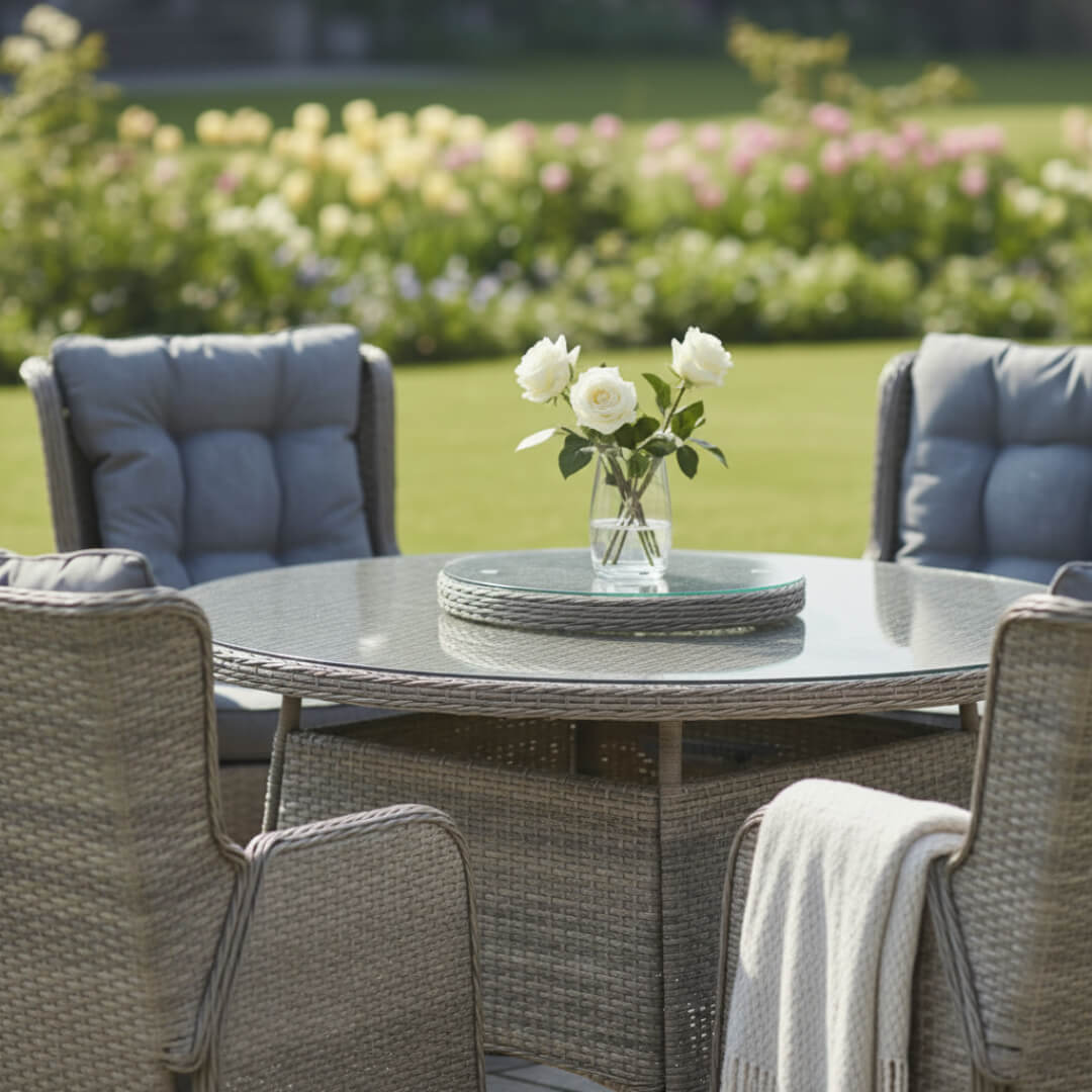 6 Chair Reclining Wingback Dining Set