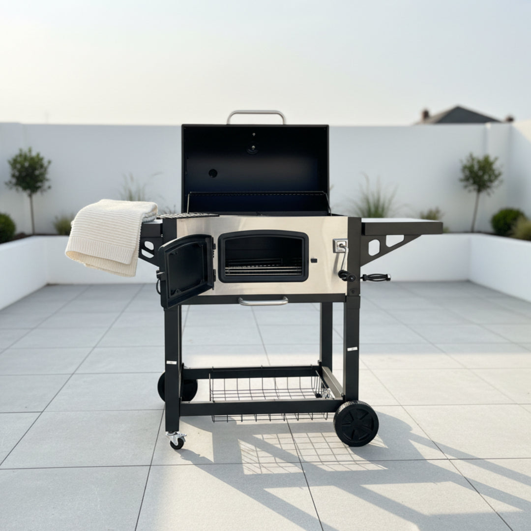 Rhyno Large Deluxe Charcoal BBQ