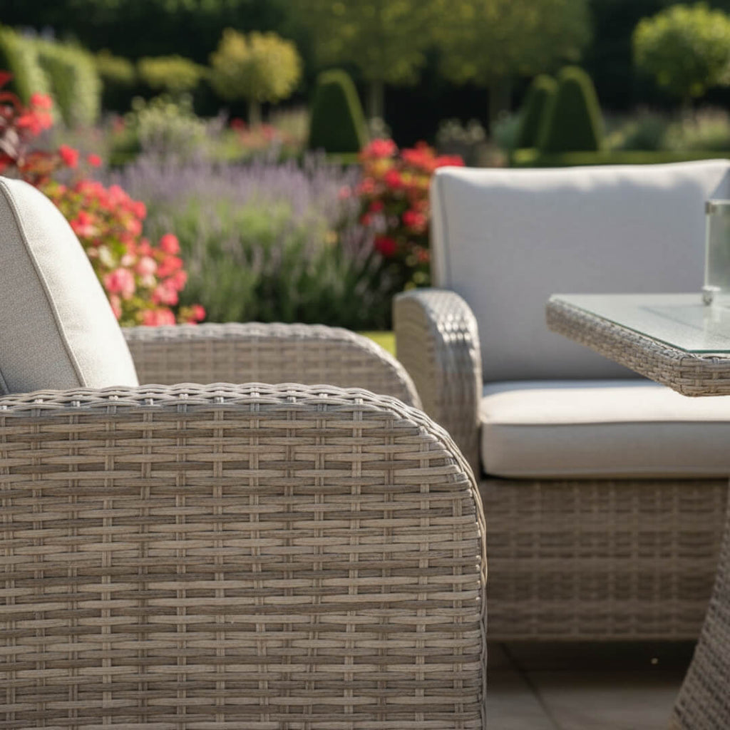Square Corner Sofa Set with Firepit Table