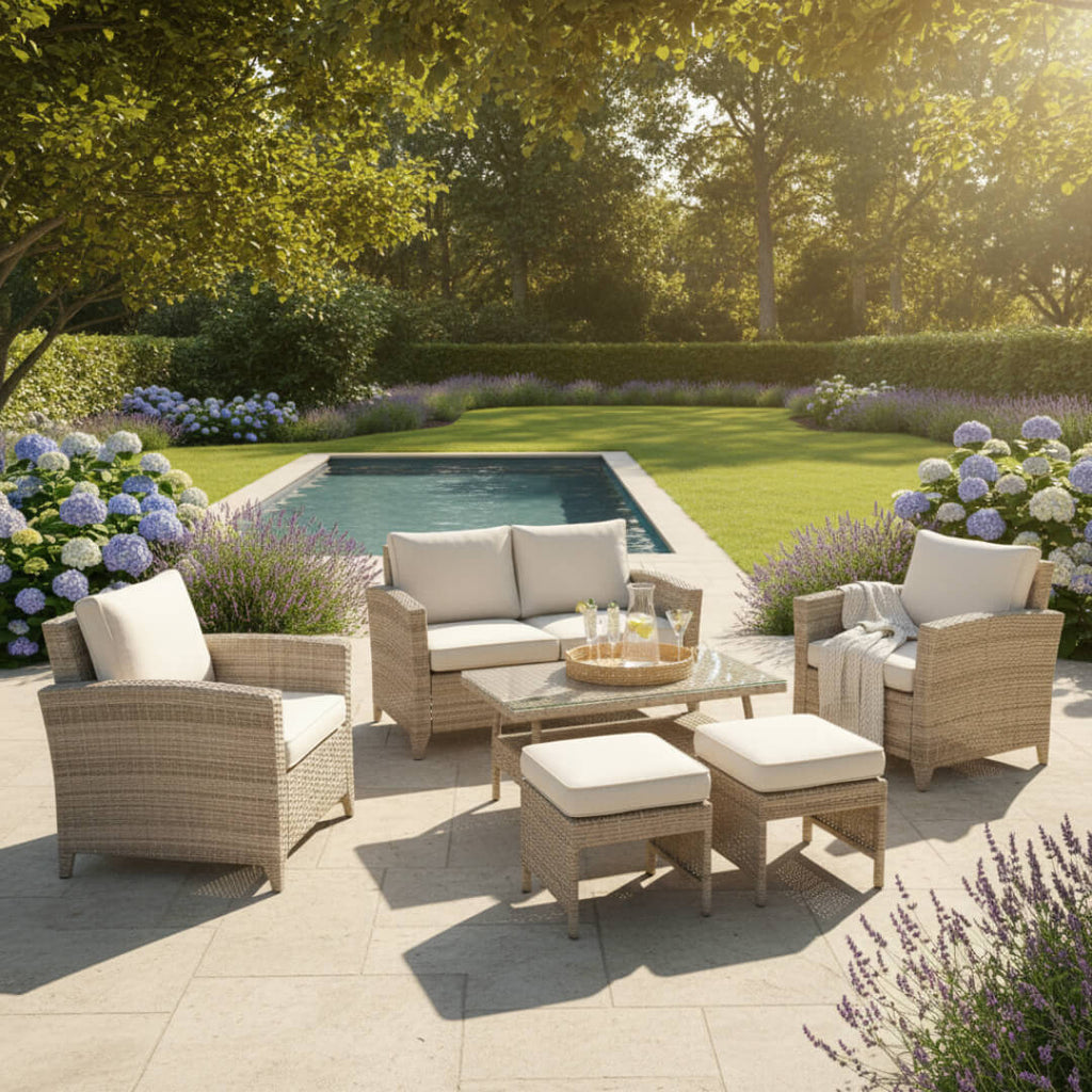 2-Seater Sofa Set with 2 Armchairs & Coffee Table
