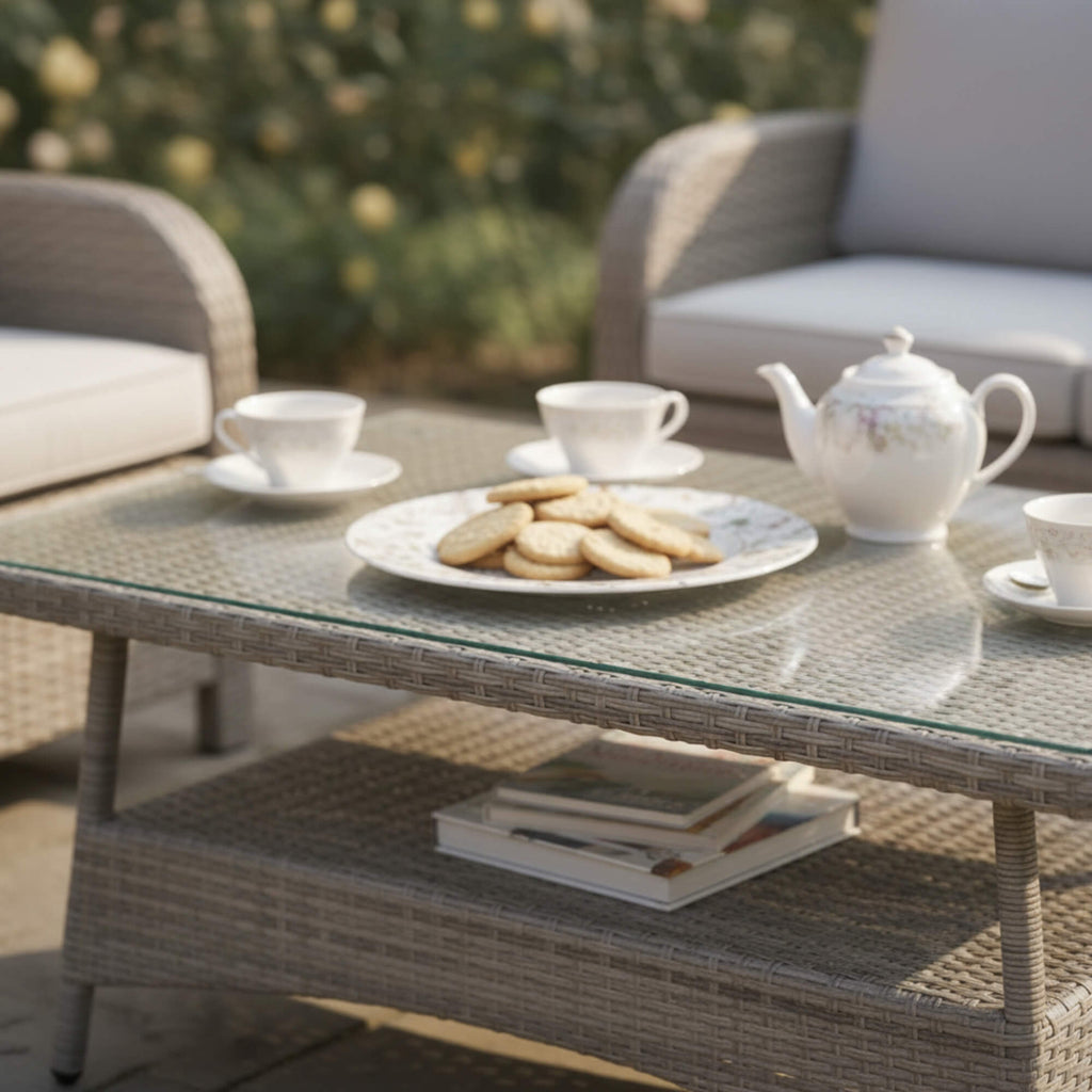 2-Seater Sofa Set with 2 Armchairs & Coffee Table