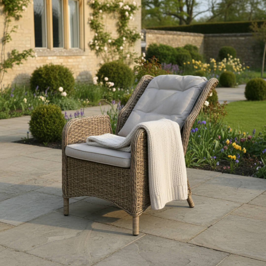 4 Chair Reclining Wingback Dining Set