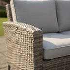 U Shaped Corner Sofa Set with Firepit Table