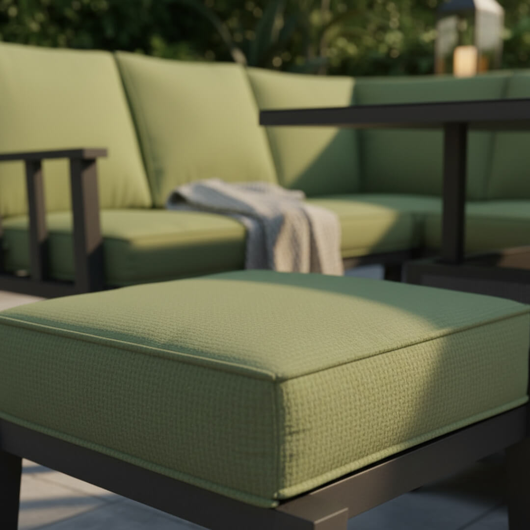 L Corner Sofa Set with 3 Stools & Height Adjustable Table