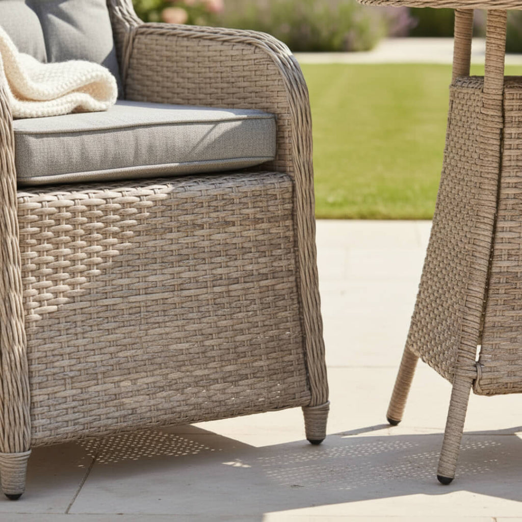 2 Seat Reclining Wingback Bistro Set with Table