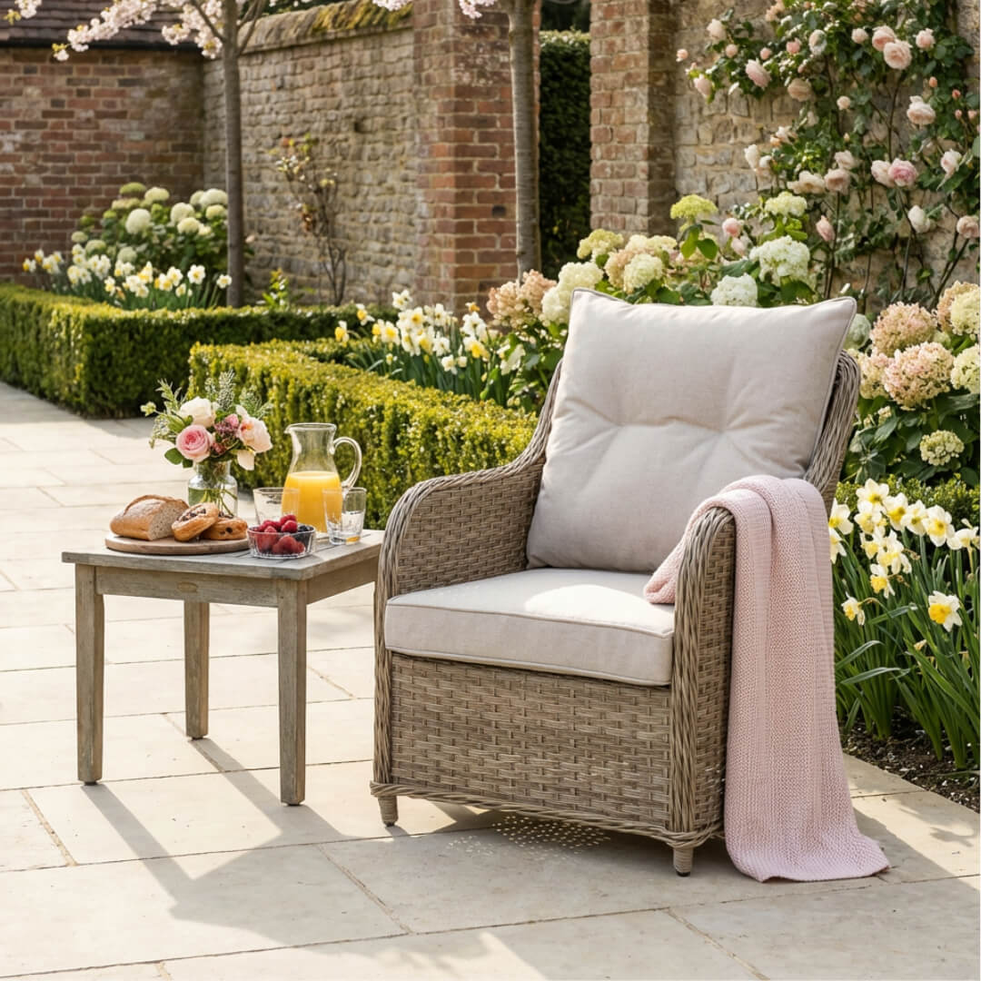 3-Seater Sofa Set with 2 Armchairs, 2 Stools & Standard Table