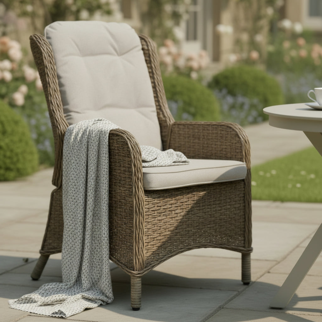 2 Seat Reclining Wingback Bistro Set with Table