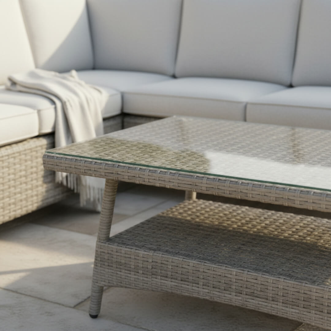 L Corner Sofa Set with Coffee Table