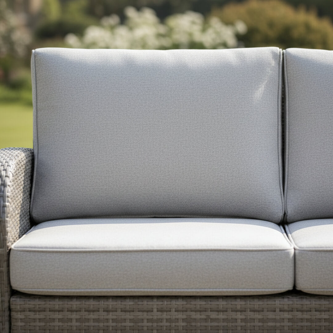 2-Seater Sofa Set with 2 Armchairs & Firepit Table
