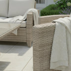 3-Seater Sofa Set with 2 Armchairs & Height Adjustable Table