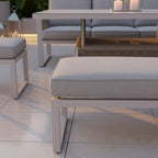 L Corner Sofa Set with Bench, Stool & Height Adjustable Table