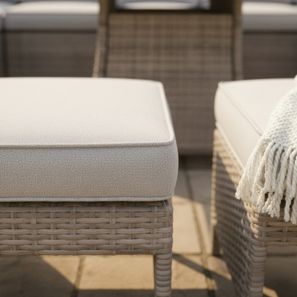 U Shaped Corner Sofa Set with Firepit Table