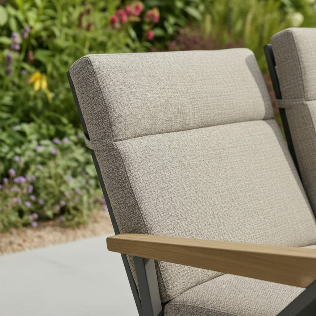 Reclining L Corner Sofa Set with Reclining Armchair, 2 Stools & Height Adjustable Table
