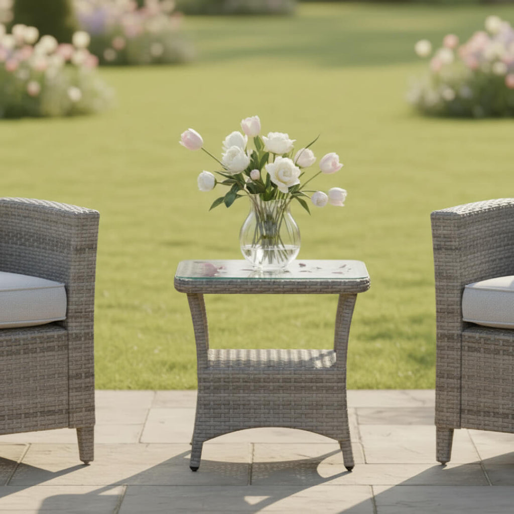 2 Chair Lounge Bistro Set with Side Table
