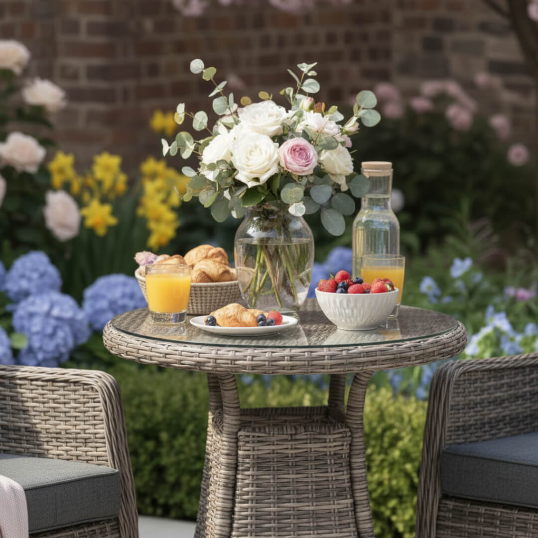 2 Seat Wingback Bistro Set with Table
