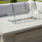 L Corner Sofa Set with Firepit Table