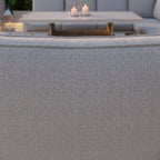 L Corner Sofa Set with Bench, Stool & Height Adjustable Table