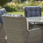 6 Chair Reclining Wingback Dining Set
