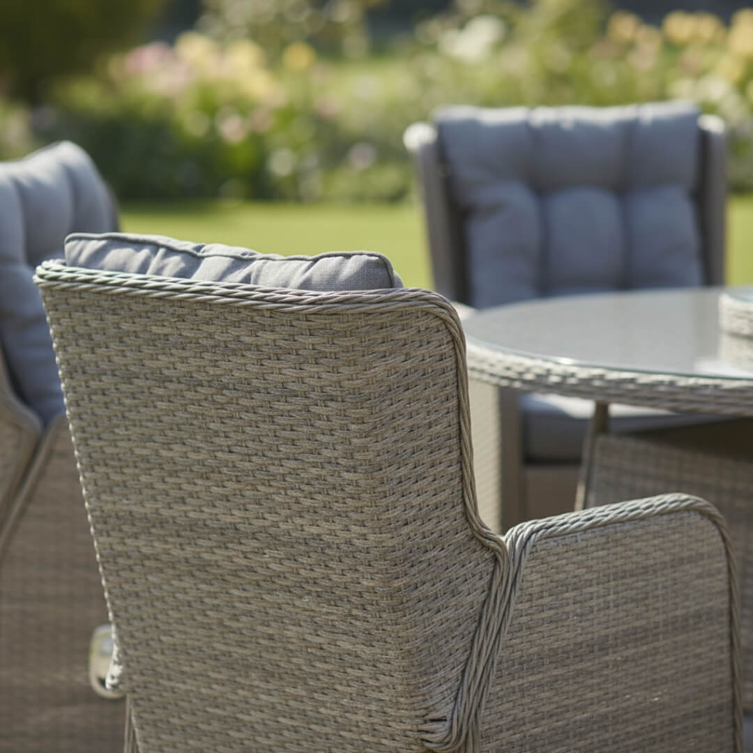 6 Chair Reclining Wingback Dining Set