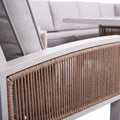 L Corner Sofa Set with Armchair, Bench & Height Adjustable Table