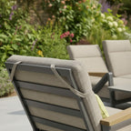 Reclining L Corner Sofa Set with Reclining Armchair, 2 Stools & Height Adjustable Table
