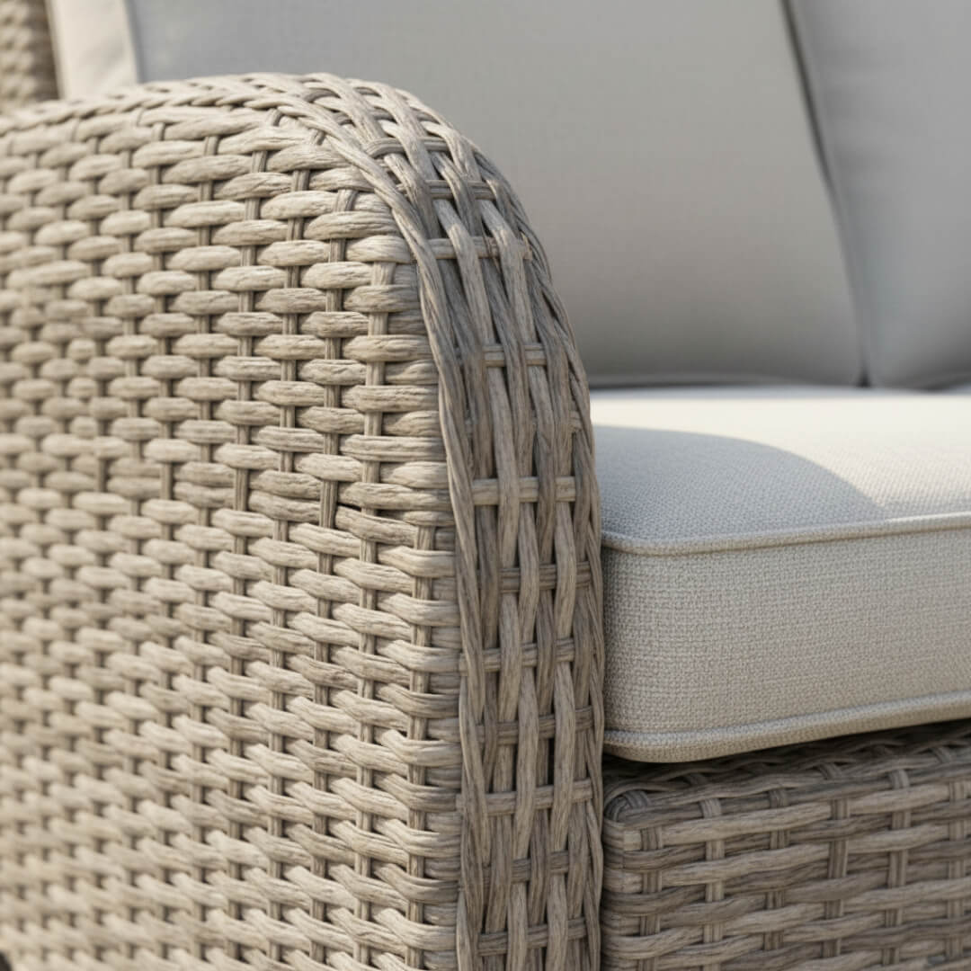 3-Seater Sofa Set with 2 Armchairs & Firepit Table