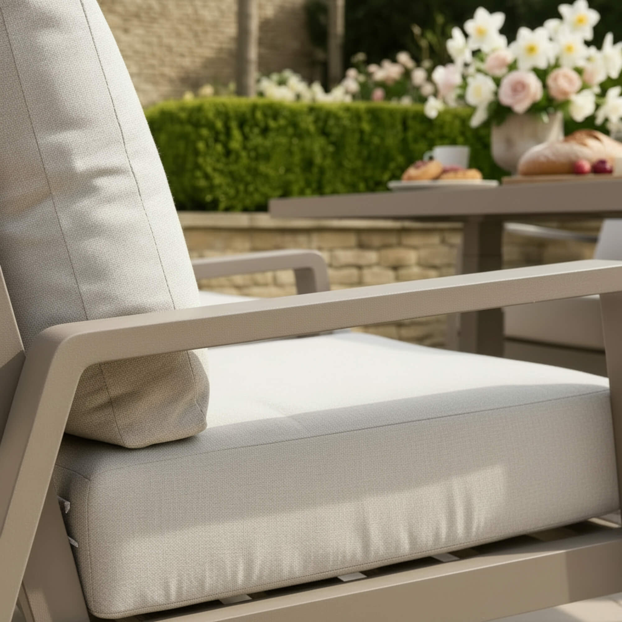Reclining 3-Seater Sofa Set with 2 Reclining Armchairs & Piston Height Adjustable Table