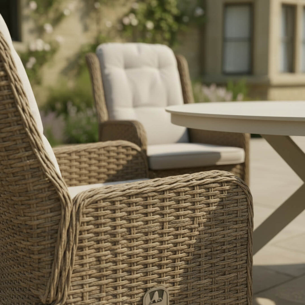 4 Chair Reclining Wingback Dining Set