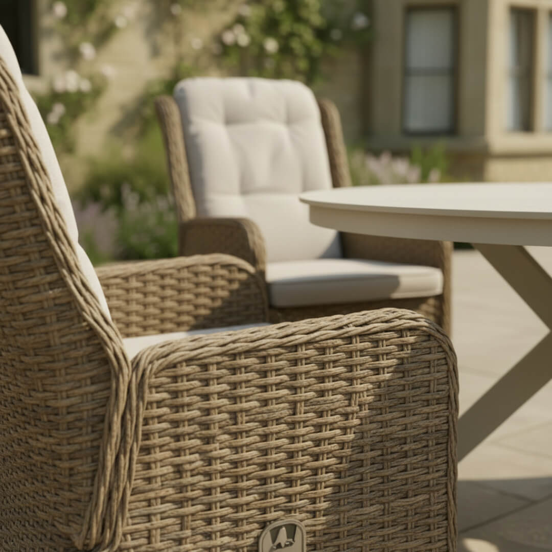 4 Chair Reclining Wingback Dining Set