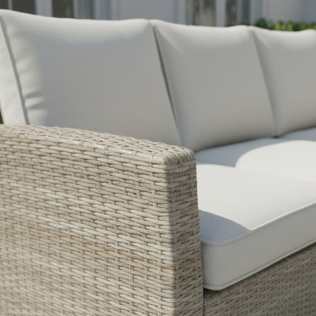 3-Seater Sofa Set with 2 Armchairs & Height Adjustable Table