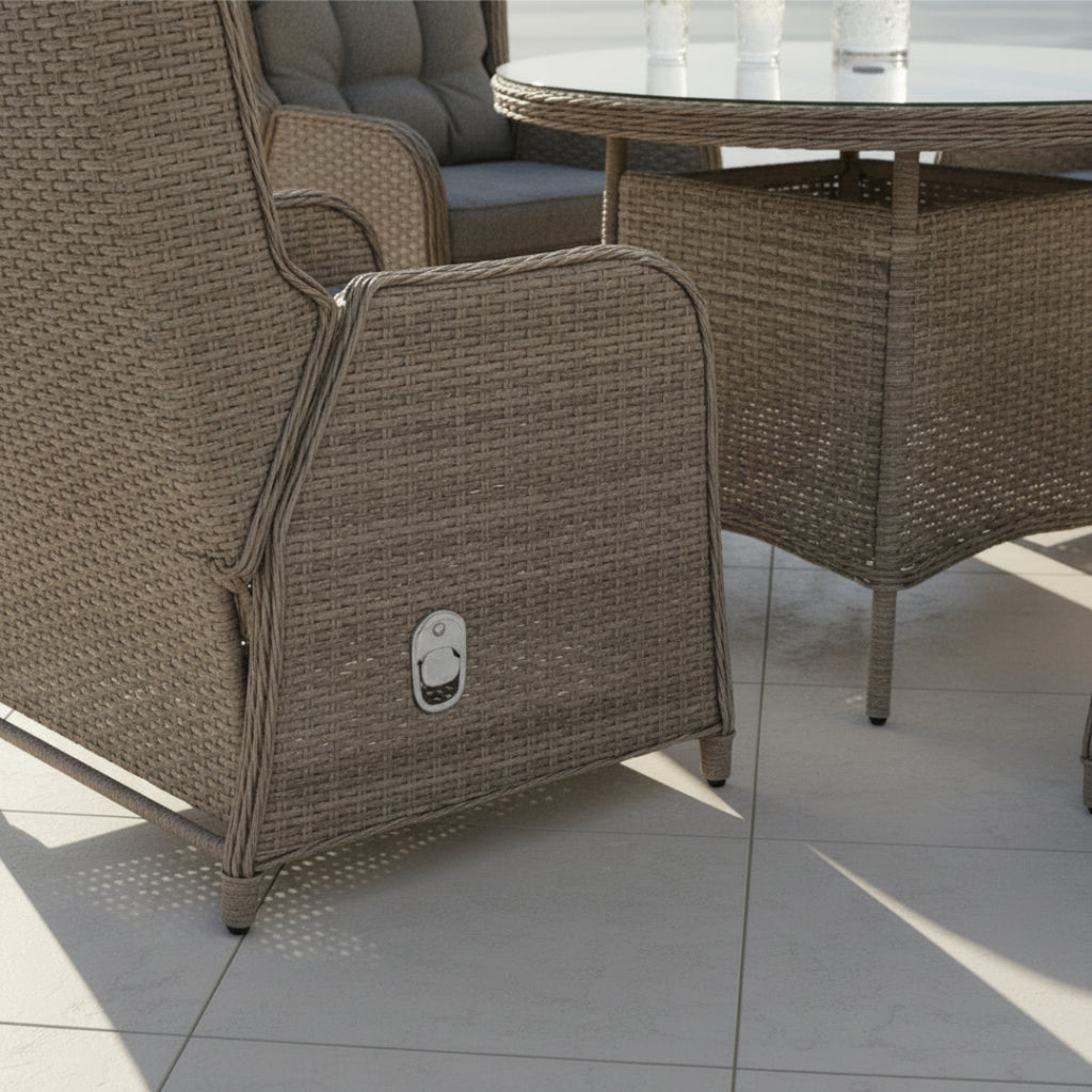 4 Chair Reclining Dining Set