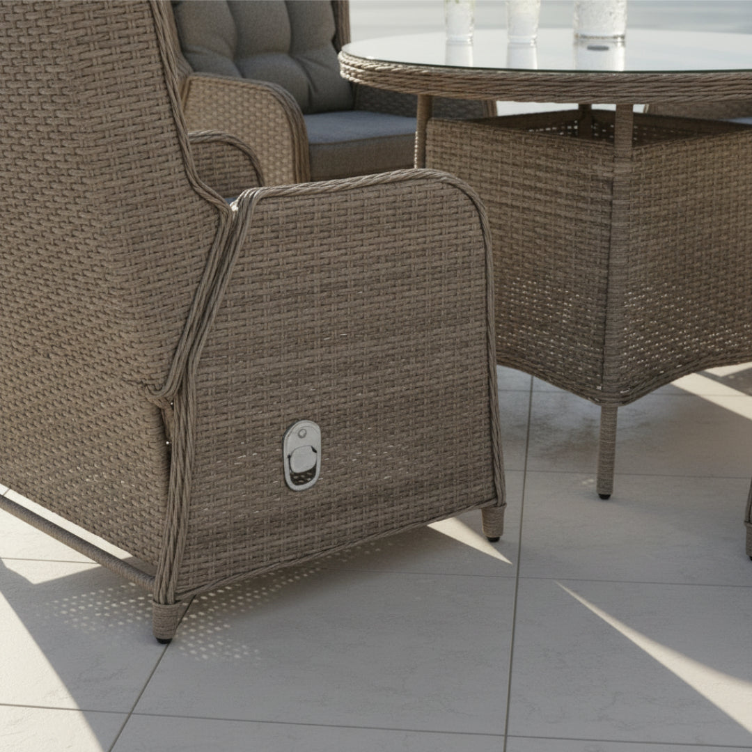 4 Chair Reclining Dining Set