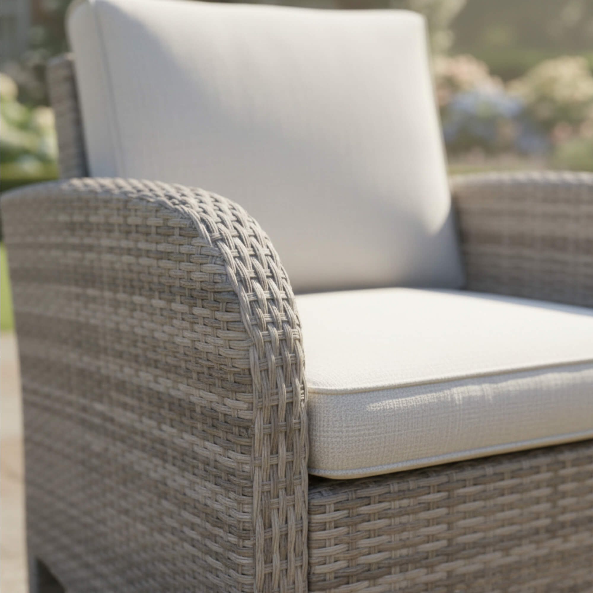 2-Seater Sofa Set with 2 Armchairs & Height Adjustable Table