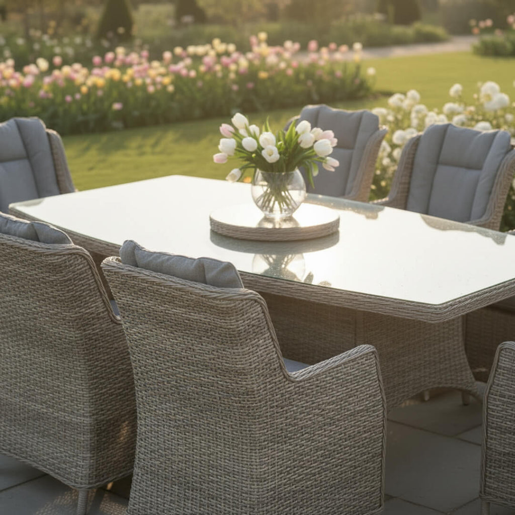 8 Chair Wingback Dining Set