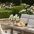 Reclining 3-Seater Sofa Set with 2 Reclining Armchairs & Piston Height Adjustable Table