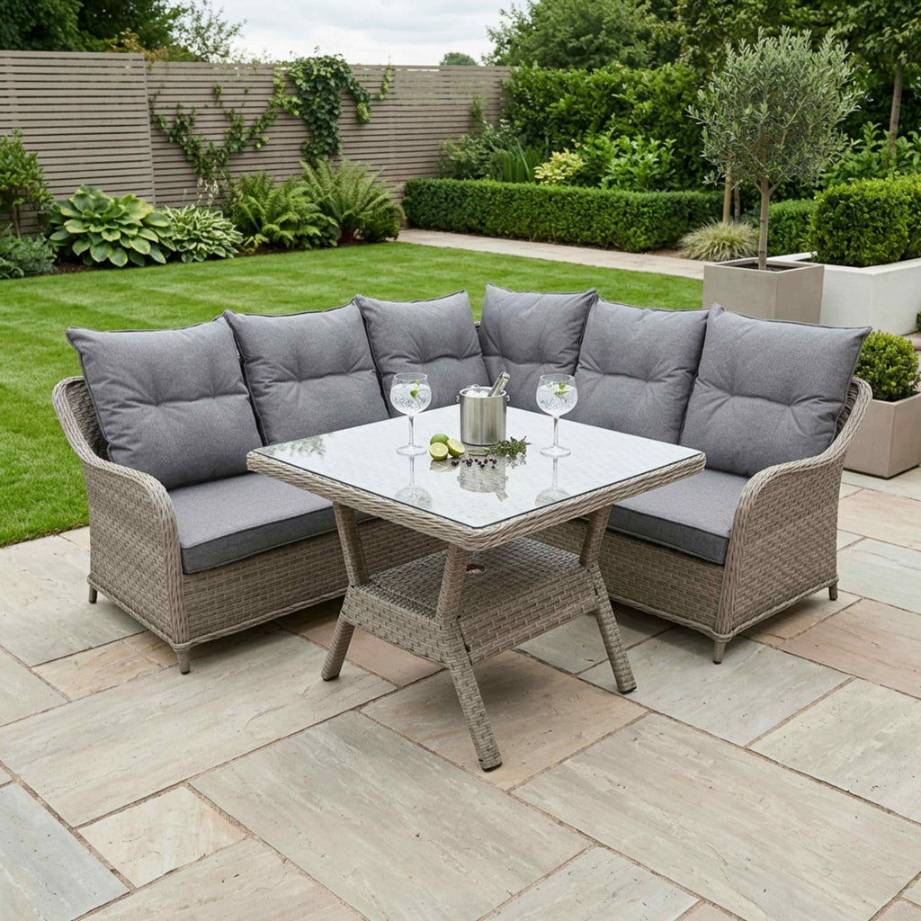 Square Corner Set with 2 Armless Chairs & Standard Table