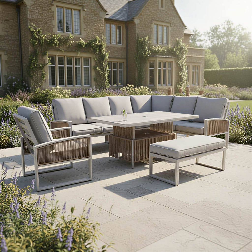 2 Chair Lounge Bistro Set with Side Table
