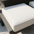3-Seater Sofa Set with 2 Armchairs, 2 Stools & Height Adjustable Table