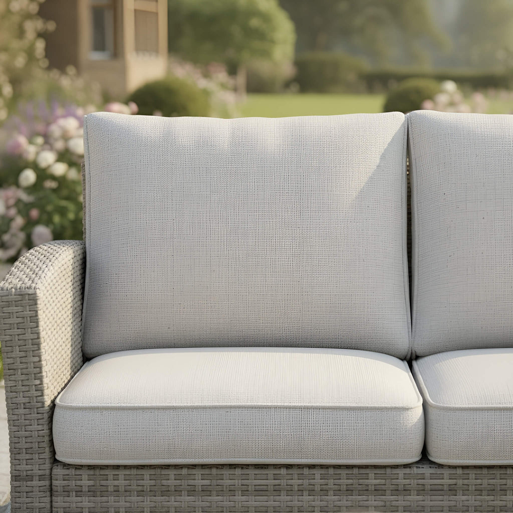 2-Seater Sofa Set with 2 Armchairs & Firepit Table