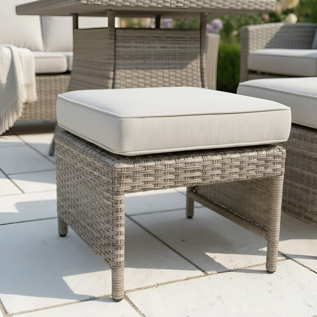 2-Seater Sofa Set with 2 Armchairs & Firepit Table
