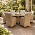 6 Chair Wingback Dining Set