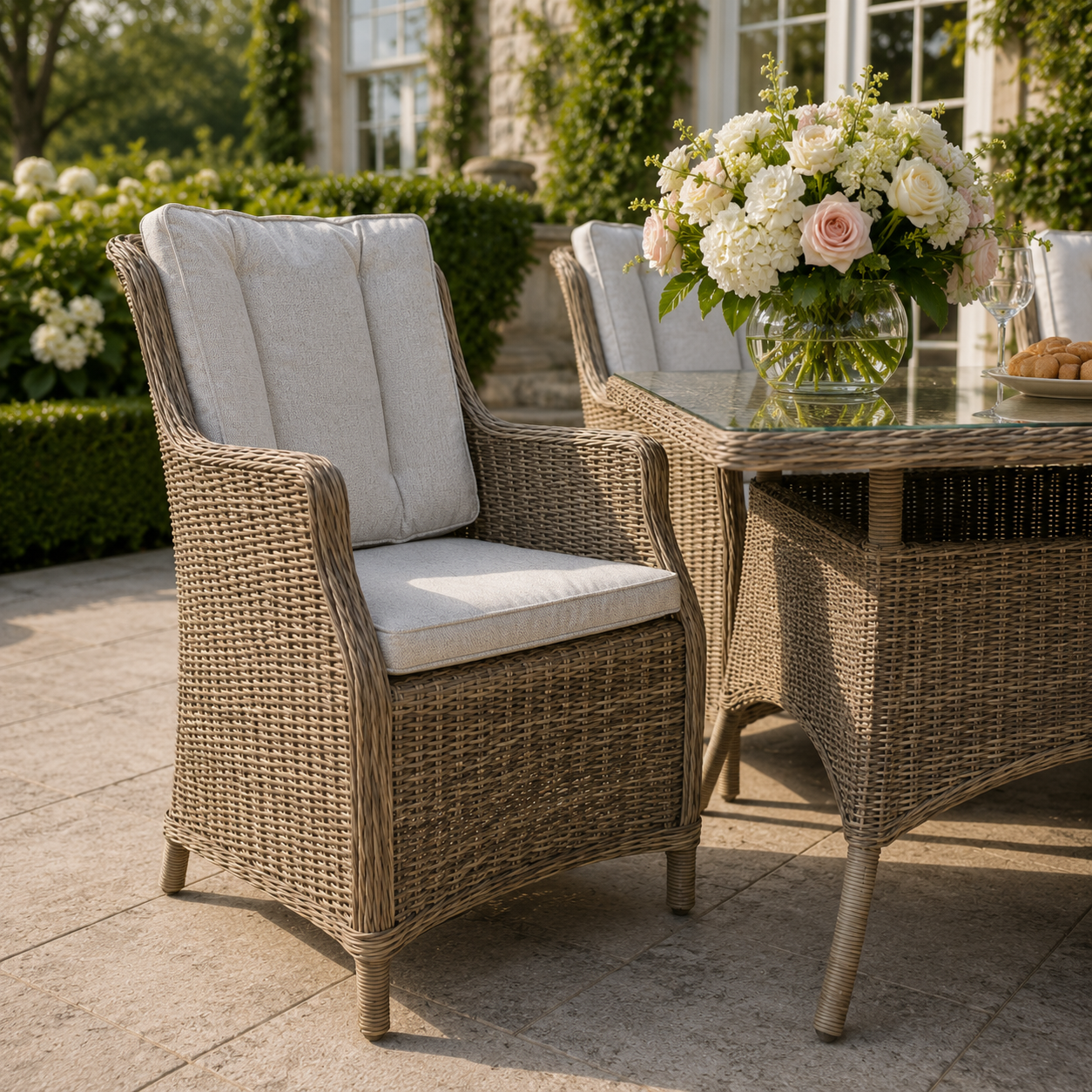 8 Chair Wingback Dining Set