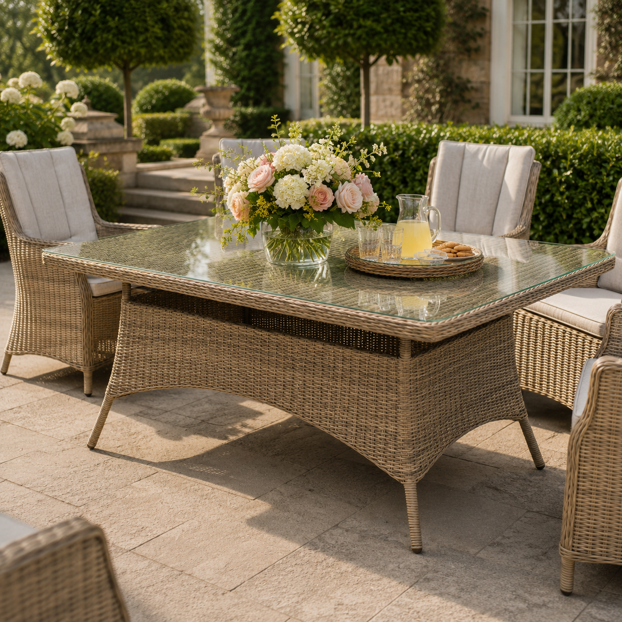 8 Chair Wingback Dining Set